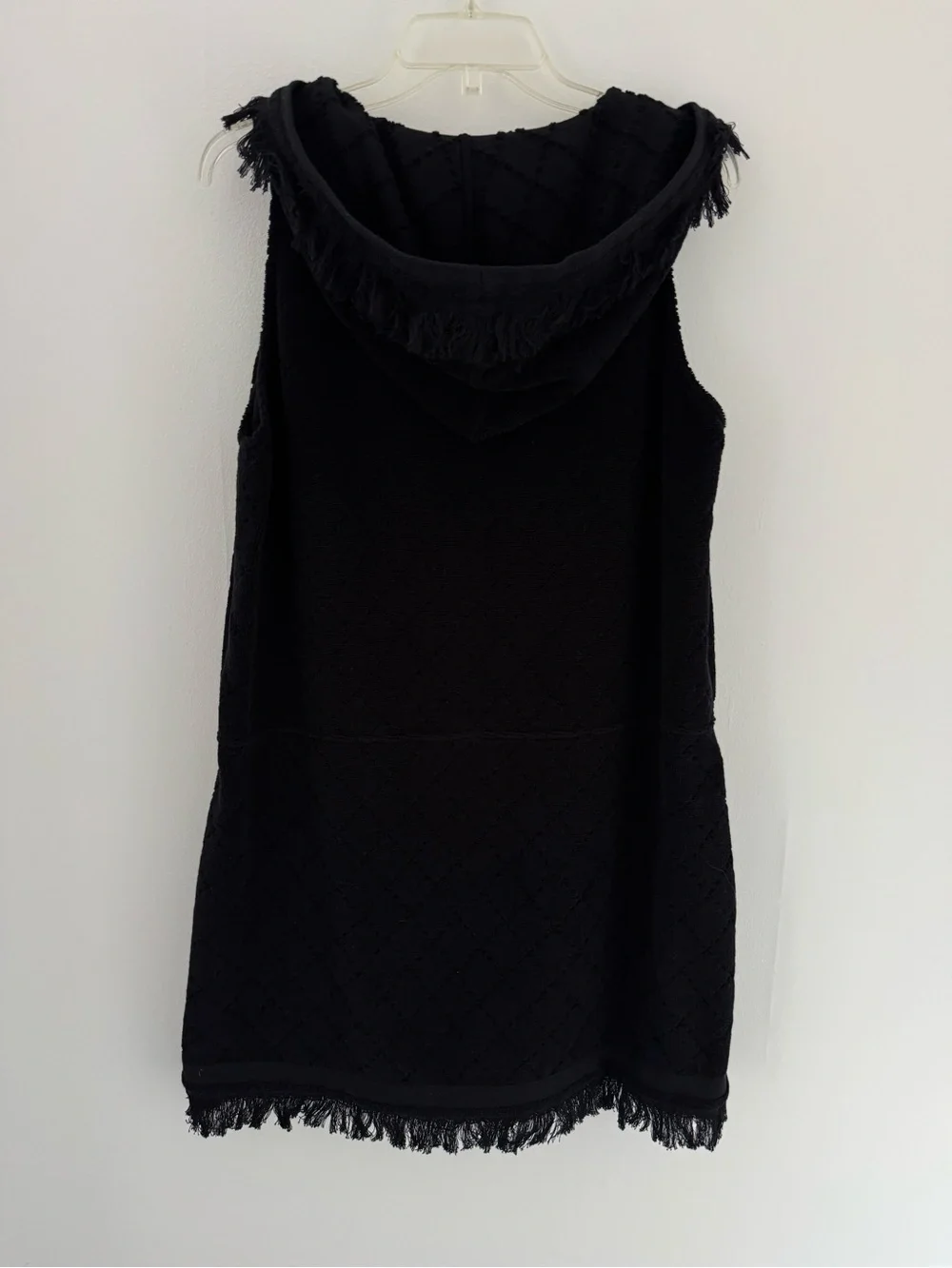 CHANEL Black Hooded Mini Dress